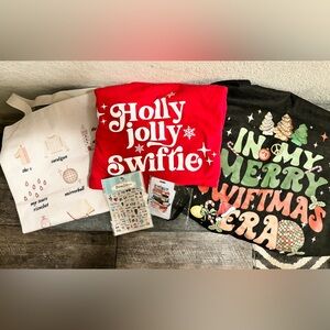 Taylor Swift Eras & Holiday Lot of 5 Items: Swiftmas Era Sweatshirt L Plus More